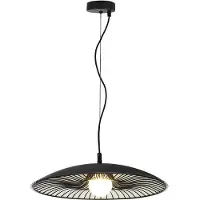 V-TAC Pendelleuchte VT-89019, Schwarz, Metall, Glas, G9, L 60 cm, 230 V