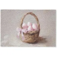 MuchoWow FUSSMATTE Korb - Eier - Rosa Schmutzmatte 60x40 cm