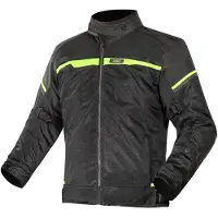 LS2 Helmets LS2 Riva wasserdichte Motorrad Textiljacke, schwarz/neon, XL