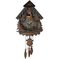 Prim Kuckucksuhr Holz Braun mit Melodie 390 x 515 mm Quarzuhrwerk