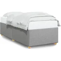 vidaXL Bettgestell ohne Matratze Hellgrau 80x200 cm Stoff