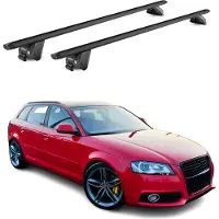 Omac Dachträger Grundtäger für Audi A3 Sportback 8P 8V 2004-20 100kg Alu ABE Schwarz