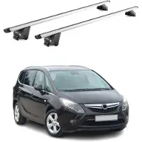 Aurilis Dachträger Grundtäger für Opel Zafira C Tourer 2011-2019 100kg Alu Grau 2tlg ABE