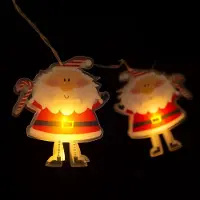 HomeShopXL LED Lichterkette - Nikolaus - 10 LEDs - 1,35 Meter - Warmweiß - 2 x AA