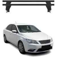 Menabo Dachträger Grundtäger für Seat Toledo 2011-2019 ABE Aluminium Schwarz 2x