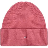 Tommy Hilfiger Beanie "TH FLAG KNIT", Damen, rosa (english pink), Strick, Wollmischung, Mützen Beanie, mit Wolle und Stickerei