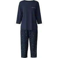 Calida Pyjama "Sweet Dreams" 2 tlg. 3/4-Länge, Rundhals, weich, Interlock-Qualität, Pure Cotton