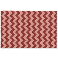 MuchoWow FUSSMATTE Zickzack - Streifen - Muster - Rot Schmutzfänger 60x40 cm