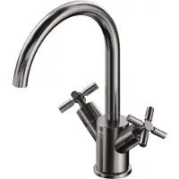Steinberg Serie 250 Waschtischarmatur, schwenkbar, Zweigriff, mit Ablaufgarnitur, Ausladung 155mm, 2501500BGM