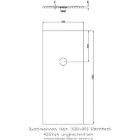 Hoesch Duschwanne Nias von - strukturierte Oberfl. Solique, Steingrau, 1800x800x30 mm, 30 mm Höhe, 90 mm Ablaufdurchmesser