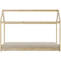 Merkloos Holz Kinderbett in Hausform ohne Matratze 90x200 cm