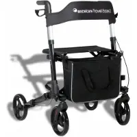 Merkloos Leichter Aluminium Rollator, zusammenklappbar, für Reisen, 120 kg Belastbarkeit