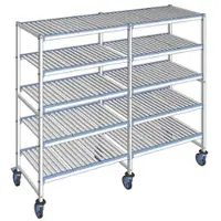 Tournus Ausstattung Fahrbares Regal mit herausnehmbaren Clayettes 5 Ebenen 175 x 213,2 x 56 cm - ALI2132R