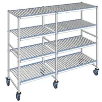 Tournus Ausstattung Fahrbares Regal mit herausnehmbaren Clayettes 4 Ebenen 175 x 223,2 x 56 cm - ALH2232R