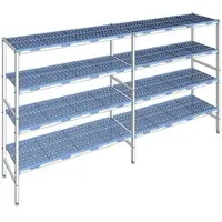 Tournus Ausstattung Verstellbares Regal mit 4 Ebenen aus Aluminium 175 x 333.6 x 50 cm - PLE3336