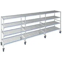 Tournus Ausstattung Fahrbares Regal mit herausnehmbaren Clayettes 4 Ebenen 175 x 467,8 x 56 cm - ALH4678R