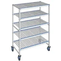 Tournus Ausstattung Fahrbares Regal mit herausnehmbaren Clayettes 5 Ebenen 175 x 129,2 x 56 cm - ALI1292R