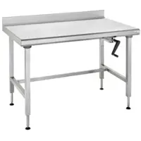 Tournus Ausstattung Edelstahltisch Ergonomix mit Rückenlehne 800 x 1800 x 700 cm