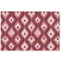 MuchoWow FUSSMATTE Diamantformen - Rosa - Muster - Textur Flurteppich 90x60 cm