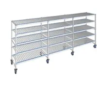Tournus Ausstattung Fahrbares Regal mit herausnehmbaren Clayettes 5 Ebenen 175 x 427,8 x 56 cm - ALI4278R