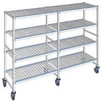 Tournus Ausstattung Fahrbares Regal mit herausnehmbaren Clayettes 4 Ebenen 175 x 243,2 x 50 cm - ALE2432R