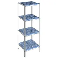 Tournus Ausstattung Versetzbares Regal mit 4 Ebenen aus Aluminium 205 x 79 x 56 cm - PLP0790
