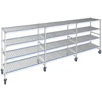 Tournus Ausstattung Fahrbares Regal mit herausnehmbaren Clayettes 4 Ebenen 175 x 487,8 x 56 cm - ALH4878R