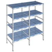 Tournus Ausstattung Verstellbares Regal mit 4 Ebenen aus Aluminium 175 x 172.8 x 56 cm - PLH1728