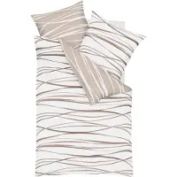 Kaeppel Wendebettwäsche natur-hellbraun 1x 155x220 cm + 1x 80x80 cm