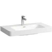 Laufen PRO X Aufsatz-Waschtisch, 3 Hahnlöcher, mit Überlauf, 850x465mm, H8168677571081, Farbe: Weiß matt