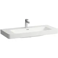 Laufen PRO X Waschtisch, 3 Hahnlöcher, mit Überlauf, 1050x465mm, H8108697571081, Farbe: Weiß matt