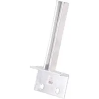 Galaflor L-Bodenplatte für Zaunpfosten 60x40mm , 80x150x300mm Fußplatte für Pfosten Verzinkt