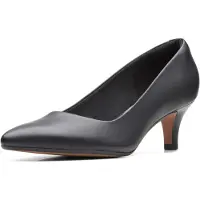 Clarks Damen Linvale Jerica Pumps, schwarzes Leder, 40 EU
