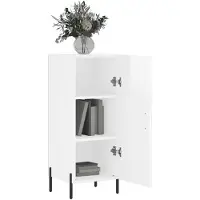 vidaXL Sideboard Hochglanz-Weiß 34,5x34x90 cm Holzwerkstoff