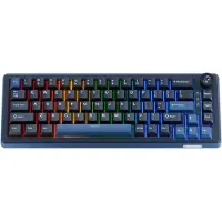 Ducky OK-M 65 Gaming-Tastatur, 65%, Hot-Swap-fähig, RGB, ANSI - KTT Baby Blue Switches