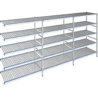 Tournus Ausstattung Regal mit herausnehmbaren Clayettes 5 Ebenen Aluminium 205 x 453.7 x 56 cm - ACQ4537