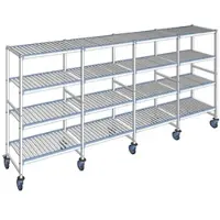 Tournus Ausstattung Fahrbares Regal mit herausnehmbaren Clayettes 4 Ebenen 175 x 381,2 x 50 cm - ALE3812R