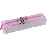 APLI 18697 Federmäppchen, durchscheinend, Reißverschluss, Rosa, 210 x 45 x 45 mm