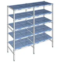 Tournus Ausstattung Versetzbares Regal mit 5 Ebenen aus Aluminium 175 x 183 x 50 cm - PLF1830
