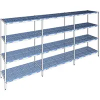 Tournus Ausstattung Verstellbares Regal mit 4 Ebenen aus Aluminium 205 x 447.8 x 56 cm - PLP4478