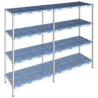 Tournus Ausstattung Verstellbares Regal mit 4 Ebenen aus Aluminium 205 x 283.4 x 56 cm - PLP2834