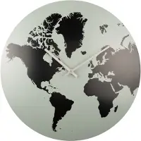 Karlsson – Weltkarten-Wanduhr – Graue Jade