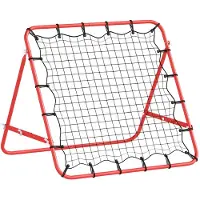 StarTech.com Fußball-Rebounder - Rückpralltor mit Netz - Metallrahmen - Rot