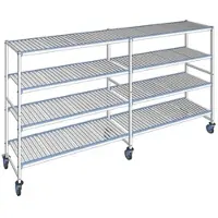 Tournus Ausstattung Fahrbares Regal mit herausnehmbaren Regalböden 4 Ebenen 175 x 333,6 x 56 cm - ALH3336R