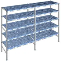 Tournus Ausstattung Verstellbares Regal mit 5 Ebenen aus Aluminium 175 x 263.4 x 50 cm - PLF2634