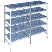 Tournus Ausstattung Verstellbares Regal mit 5 Ebenen aus Aluminium 175 x 213.2 x 56 cm - PLI2132