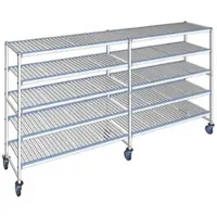 Tournus Ausstattung Fahrbares Regal mit herausnehmbaren Regalböden 5 Ebenen 175 x 333,6 x 56 cm - ALI3336R