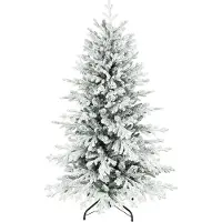StarTech.com Künstlicher Weihnachtsbaum - Tannenbaum mit Schnee-Effekt - 1162 Zweige - Klappbarer Metallständer - 150 cm - Grün