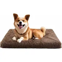 Merkloos Luxus Hundebett - Waschbares Hundekissen - Plüsch Hundematte - Weiche Polsterung - Multifunktionale Hundematratze - Abmessungen 75 x 50 x 8 cm