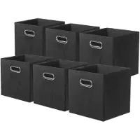 Merkloos Set aus 6 Faltbaren Aufbewahrungsboxen mit Griffen
